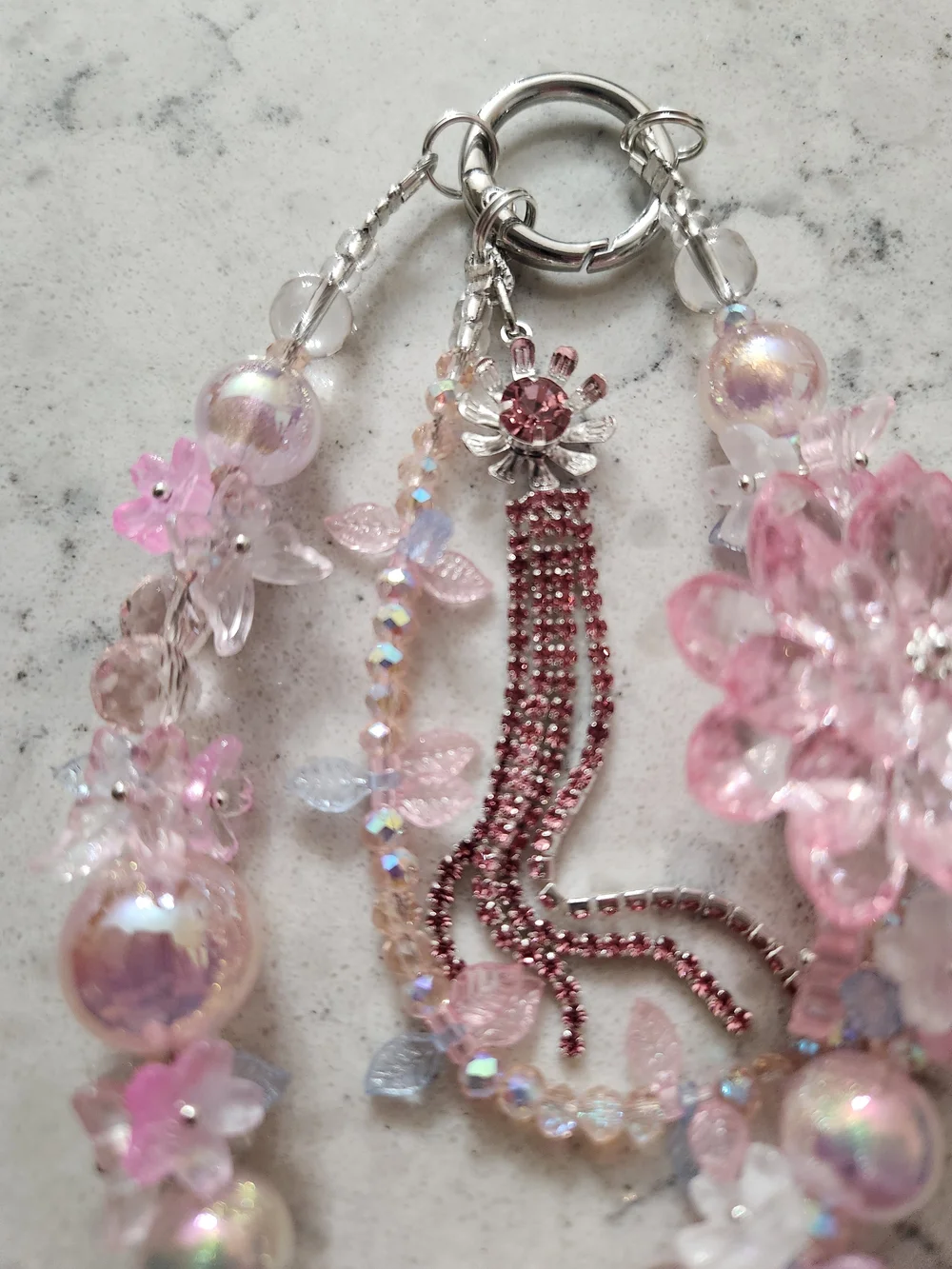 Pink Lotus Keychain - Picture 3 of 5